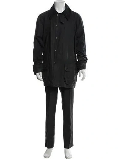 Pre-owned Barbour Parka In Gray