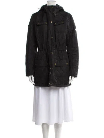 Pre-owned Barbour Parka In Gray