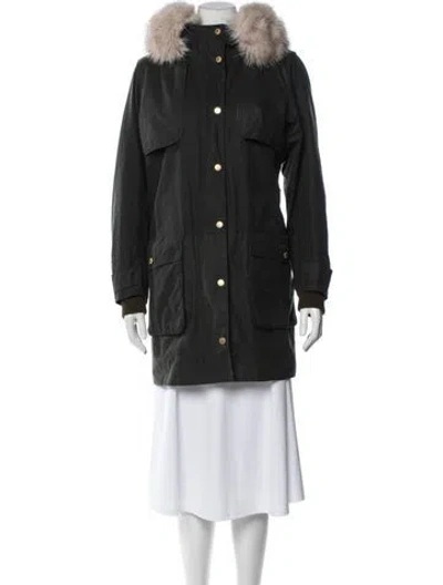 Pre-owned Barbour Parka In Gray