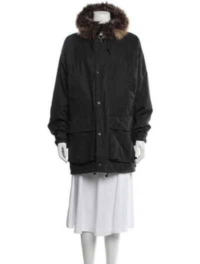 Pre-owned Barbour Parka In Gray