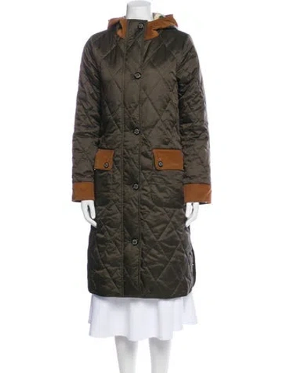 Pre-owned Barbour Parka In Green