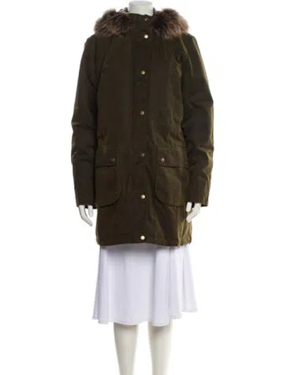 Pre-owned Barbour Parka In Green