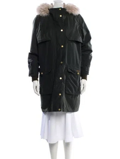 Pre-owned Barbour Parka In Green