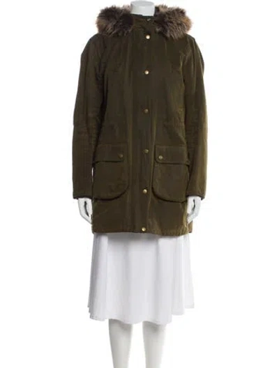 Pre-owned Barbour Parka In Green