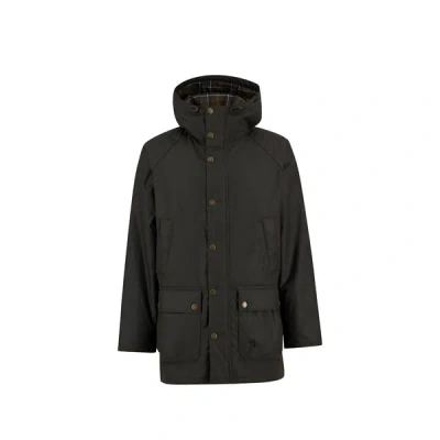 Barbour Parka Mi-longue À Capuche En Coton In Green