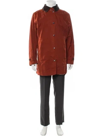 Pre-owned Barbour Parka In Orange