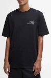 Barbour Parkend Photo Cotton Graphic T-shirt In Black
