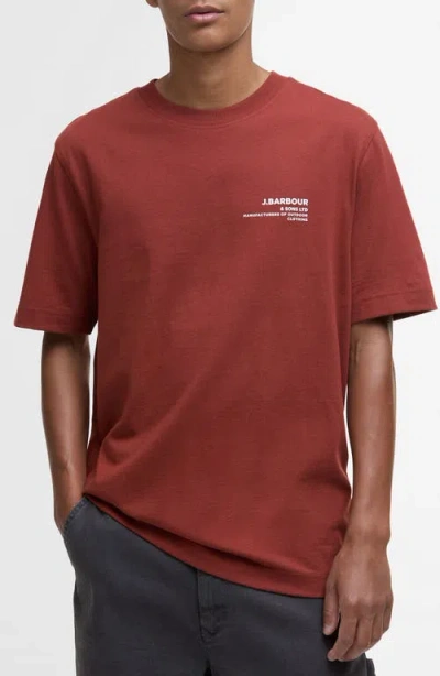 Barbour Parkend Photo Cotton Graphic T-shirt In Brown