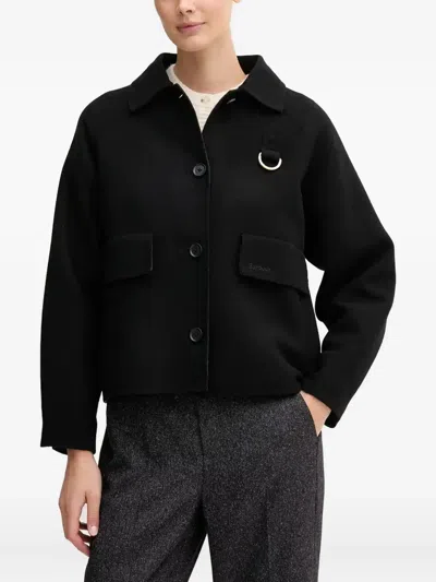 Barbour Patch Pocket Ring Jacket In Black