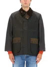 Barbour Patchwork Bedale Waxed Jacket In Green