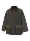 Barbour Patchwork Corduroy Collar Jacket In Green