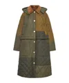 Barbour Cookston Quilted Single-breasted Coat In Green