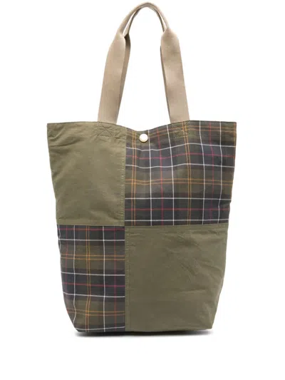 Barbour Patchwork Transport Bag In Green