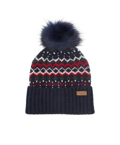 Barbour Patterned Knit Beanie In Multi