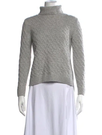 Pre-owned Barbour Patterned Turtleneck Sweater In Grey