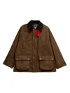 Barbour Paul Smith Jacke Mit Cordkragen In Brown