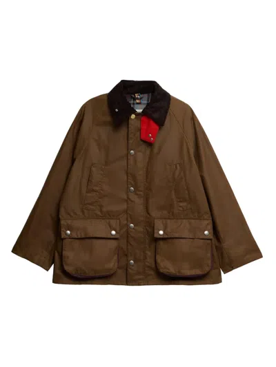 Barbour Paul Smith Jacke Mit Cordkragen In Brown