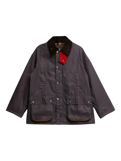 Barbour Paul Smith Corduroy-collar Jacket In Gray