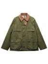 Barbour Green Solid Shirt Collar Jacket In Green
