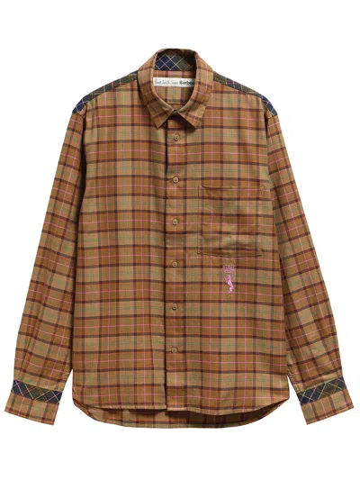 Barbour X Paul Smith Tartan-pattern Long-sleeve Shirt In Brown