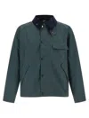 Barbour Collared Button-up Jacket In Green