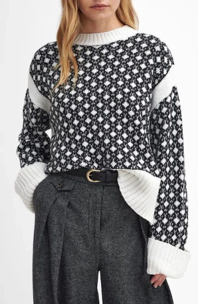 Barbour Paulette Cotton Blend Sweater In Black