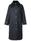 BARBOUR BARBOUR 'PAXTON' NAVY COTTON TRENCH COAT
