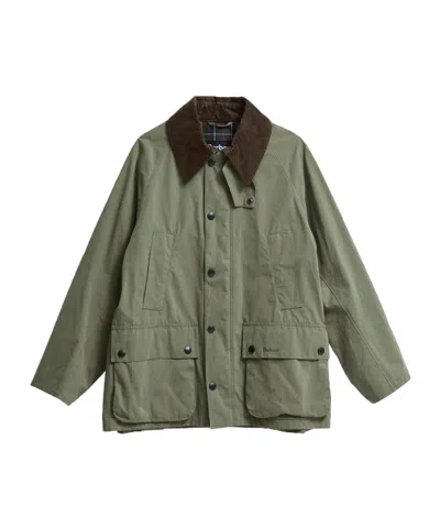 Barbour Peached Oversized Bedale Casual Jacket In Green