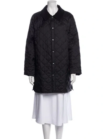Pre-owned Barbour Peacoat In Black