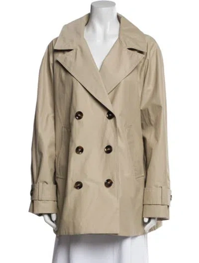Pre-owned Barbour Peacoat In Neutral
