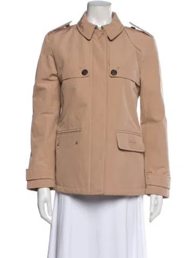 Pre-owned Barbour Peacoat In Neutral