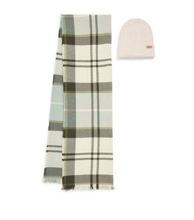 Barbour Pendle Scarf Set In Green