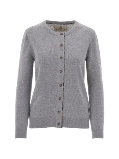 Barbour Cardigan Girocollo Grey Marl Birchwood In Gray