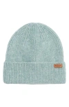 Barbour Pendle Cuff Beanie In Soft Mint