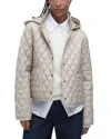 Barbour Penelope Quilt Hooded Jacket In Light Sand In Light Sand/dress