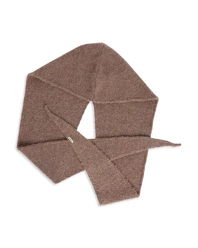 Barbour Penny Knit Hood Scarf In Brown