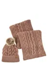 Barbour Penshaw Hat And Scarf Set In Brown