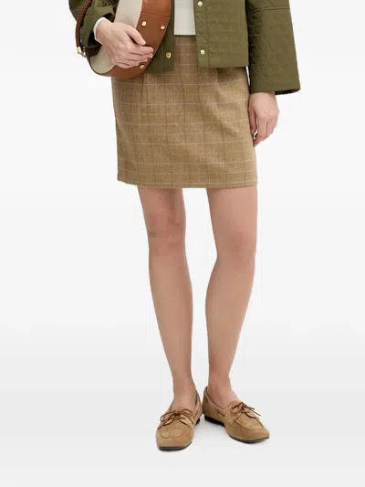 Barbour Petunia Mini Skirt In Brown