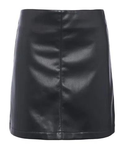 Barbour Peyton Faux-leather Mini Skirt In Black
