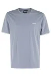 Barbour Philip Tipped Cuff Tee In Washed Blue