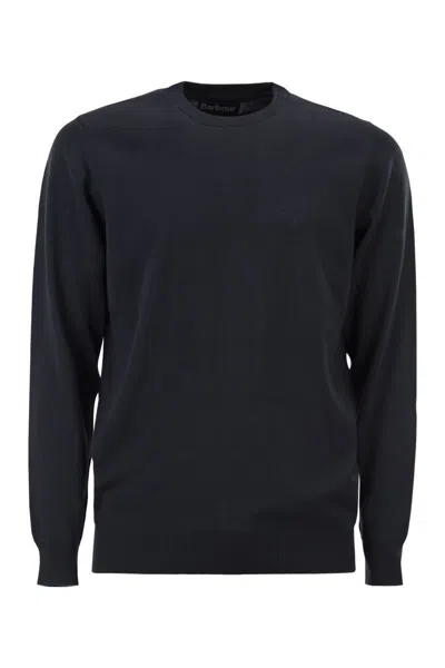 Barbour Pima Cotton Crew Neck Jumper In Blue