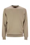 Barbour Pima Cotton Crew Neck Jumper In Beige