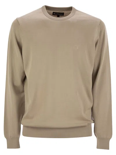 Barbour Pima Cotton Crew Neck Jumper In Beige