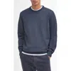 Barbour Pima Cotton Crewneck Sweater In Blue