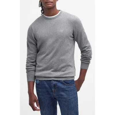 Barbour Pima Cotton Crewneck Sweater In Gray