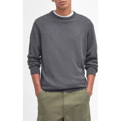 Barbour Pima Cotton Crewneck Sweater In Gray