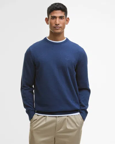 Barbour Pima Cotton Mens Crew Sweatshirt In Blue