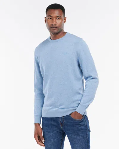 Barbour Pima Cotton Mens Crew Sweatshirt In Blue