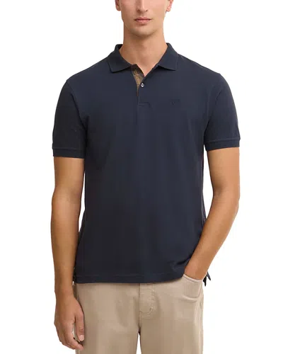 Barbour Tailored Fit Pima Cotton Polo In Blue