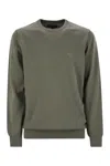 Barbour Pima Cotton Crew Neck Jumper In Green